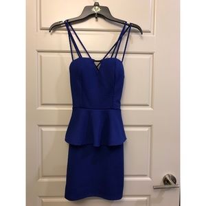 Peplum dress-blue